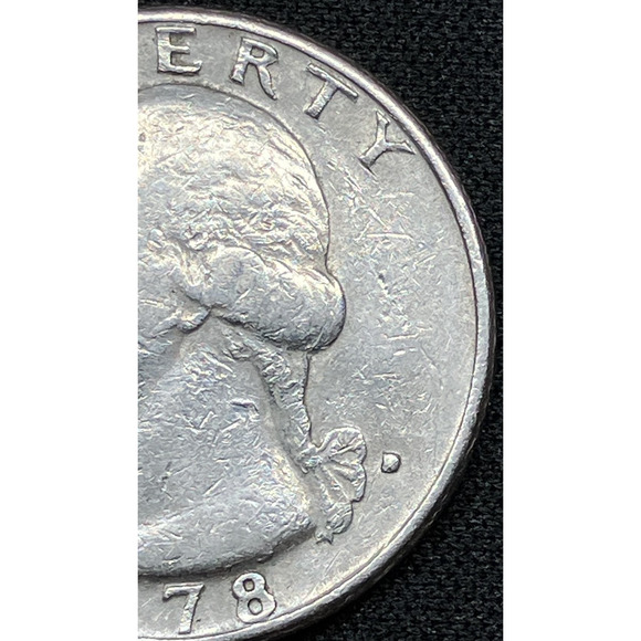 1978-D Quarter Filled D Error on Obverse & Wounded Eagle on Reverse - Picture 8 of 16